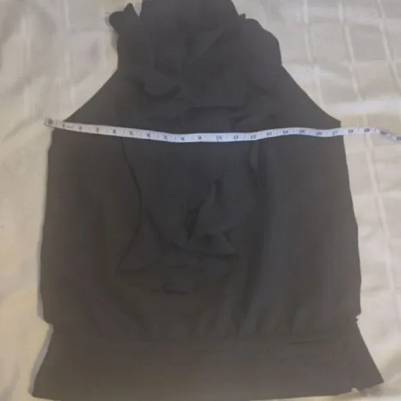 Adiva Black Ruffled Halter Top - Picture 8 of 16
